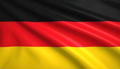Naklejka premium Flag of Germany with three horizontal stripes in black, red, and gold.