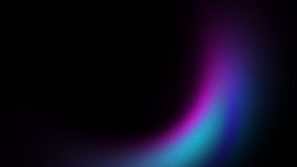 Abstract vibrant pink blue blurry grain gradient dark background. Minimalistic trending modern design. Noise texture for brochure header yt thambnail posters presentations covers backdrop.