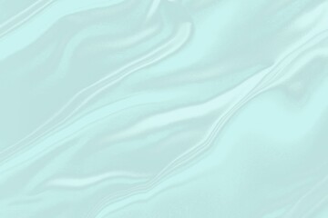 Blue flowing satin silk fabric with a soft, smooth texture and wavy pattern