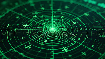 Military Air Traffic Radar with Flight Path Coordinates