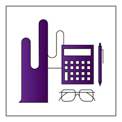 .Accounting and Counting Flat Marketing Vector Icon