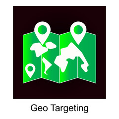 Business Location-Based Targeting Icon Vector Graphic