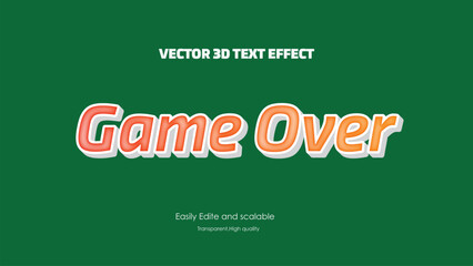 Game over 3d text
