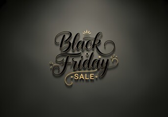 Obraz premium Elegant black friday sale design with stylish typography and decorative elements for promotional use