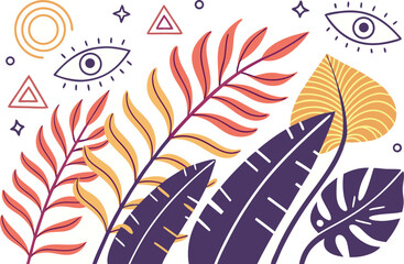 Obraz premium A Vibrant and Eclectic Collection of Abstract Doodle Animal Illustrations on Transparent Background vibrant eclectic collection abstract