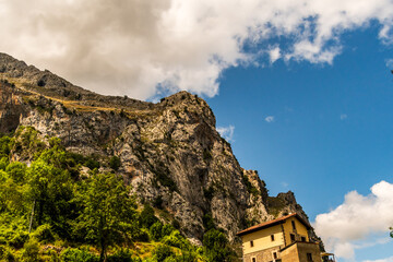 Paisaje en Poncebos, Picos de Europa.