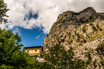 Paisaje en Poncebos, Picos de Europa.	