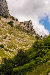 Paisaje en Poncebos, Picos de Europa.	