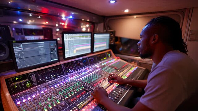A highly skilled Professional Music Producer who works in a Mobile Studio