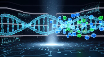 Cheerful 3D Geometric Shapes and Numbers with Math Formulas. Fun Educational Concept for Learning and Problem Solving.