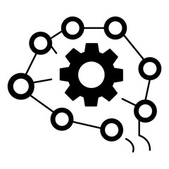 Training Data Model Vector Icon In Outline