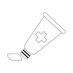 ointment outline icon. Linear vector from medical concept. Thin line ointment icon isolated on white background