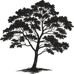 Obraz premium vector tree silhouette