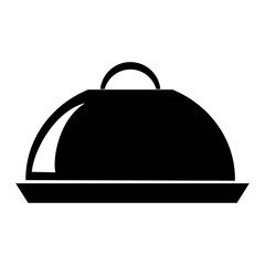 serving dish outline icon. Linear vector from food concept. Thin line serving dish icon isolated on white background