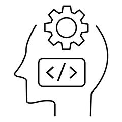 Artificial Intelligence Agent Development Vector Icon Pack