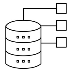 Data Storage Vector Icon With Server Symbol