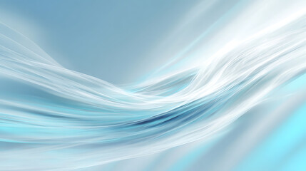 Fototapeta premium Flowing ethereal waves of light and aqua abstract background