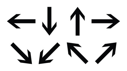 Black vector Arrows set design