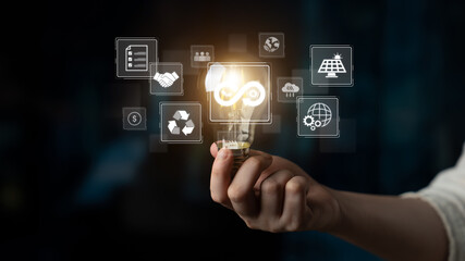 Circular economy supports sustainable development. Circular economy reduces waste, circular economy promotes reuse, circular economy boosts efficiency, and drives innovation. Latch