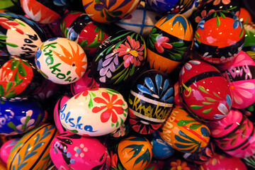 Rynek Główny, Kraków, Poland. Easter market in the main square of the city 