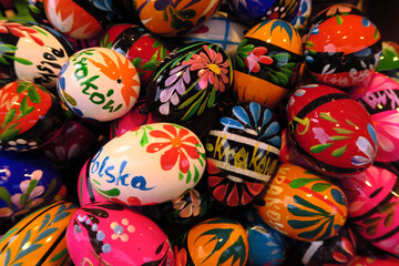 Rynek Główny, Kraków, Poland. Easter market in the main square of the city 