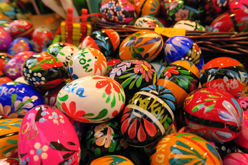 Rynek Główny, Kraków, Poland. Easter market in the main square of the city 