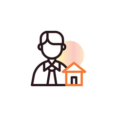 Real Estate Broker Icon, 