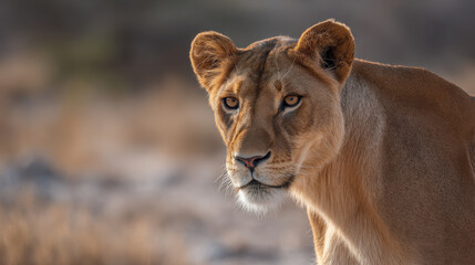 Obraz premium capture minimalistic portraits of top animals against clean background with bokeh