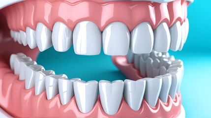 Obraz premium Fluoride Gel header on dental background