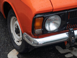 Moskvish 412 Classic Car Close-Up with Details