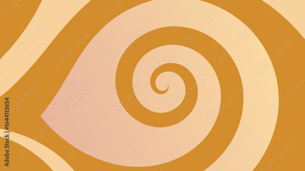 Poster abstract swirl pattern with gradient background in warm tones spiral