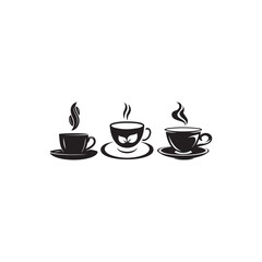Hot Coffee Cups Silhouette Icon