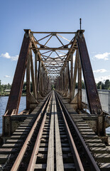 Fototapeta premium Railway bridge over the river