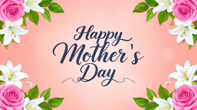 Happy mothers day floral graphic