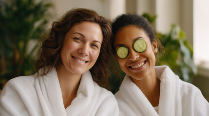 Spa Day Bliss for Two Friends in Plush Robes