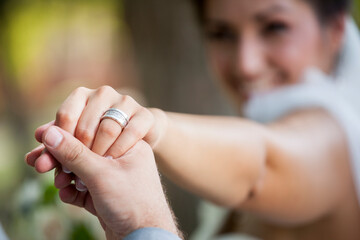 Bride and Groom on Wedding Day