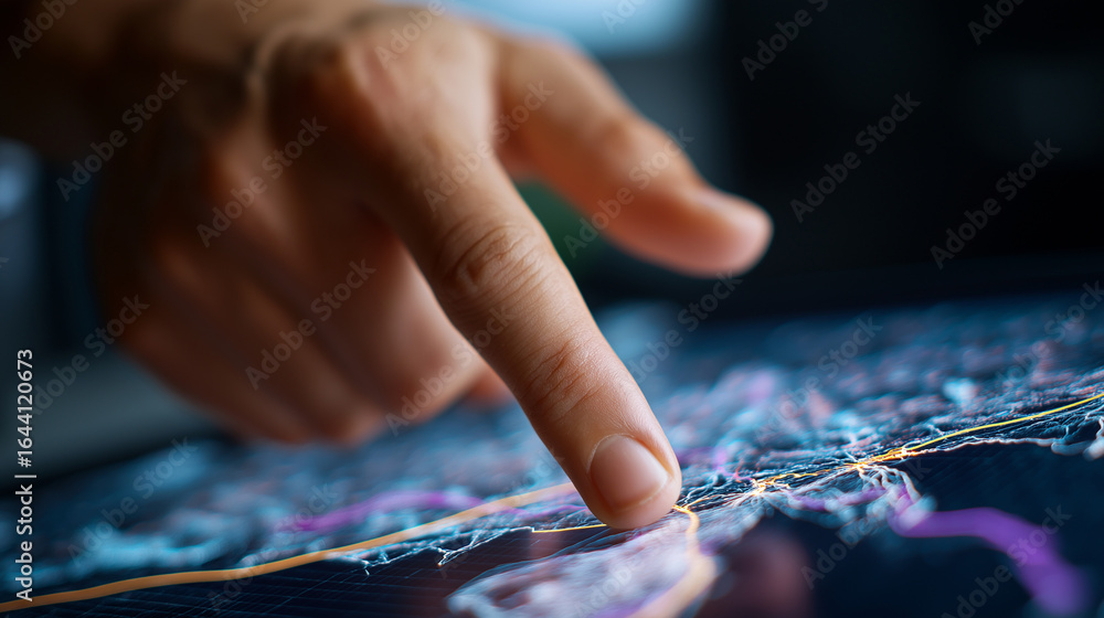 Poster interactive data visualization on a touchscreen display