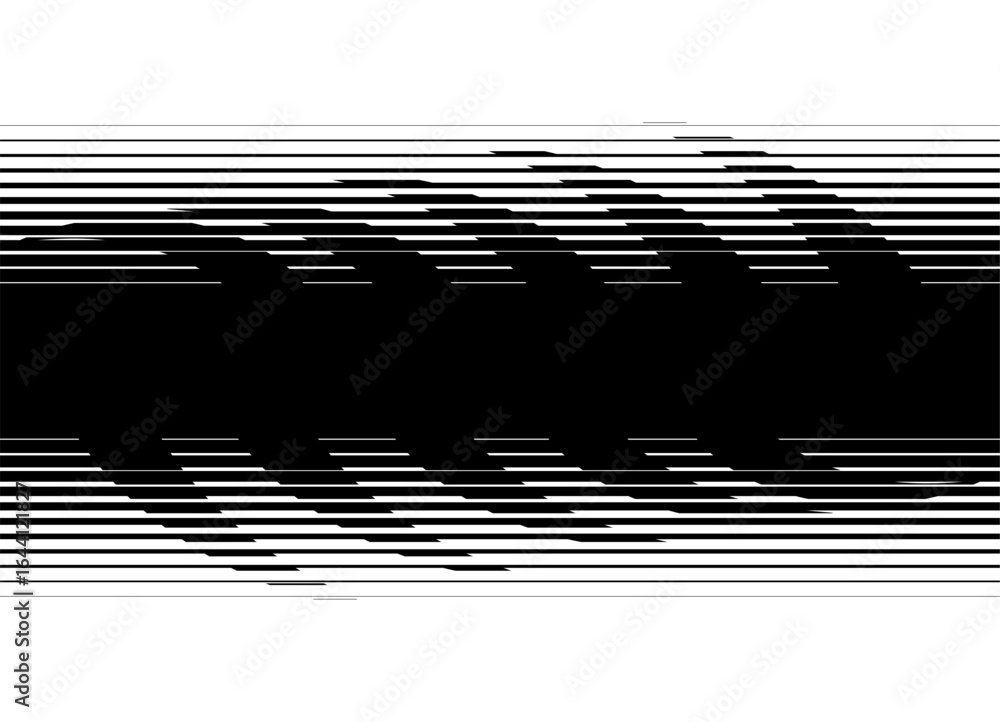 Poster black vector stripe with sharp shapes on white background. striped design element for covers, packag