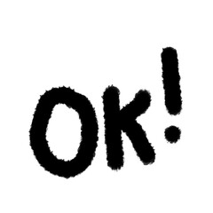 ok! cute handwriting clipart with kawaii doodle style, hand drawn font, childlike sketches, cartoon outline, funny lettering, adorable handwritten elements for kids and creative designs