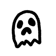 ghost png outline, cute cartoon handdraw clipart kids doodle element hand drawn doodle, handwriting clipart, kawaii kids drawing, funny character, childlike sketch, handwritten words,