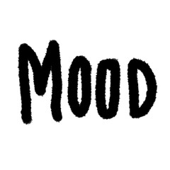 mood cute handwriting clipart with kawaii doodle style, hand drawn font, childlike sketches, cartoon outline, funny lettering, adorable handwritten elements for kids and creative designs