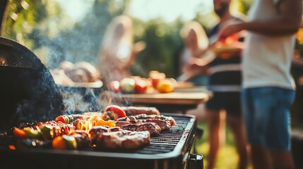 A group of friends are happily enjoying a summer day together.