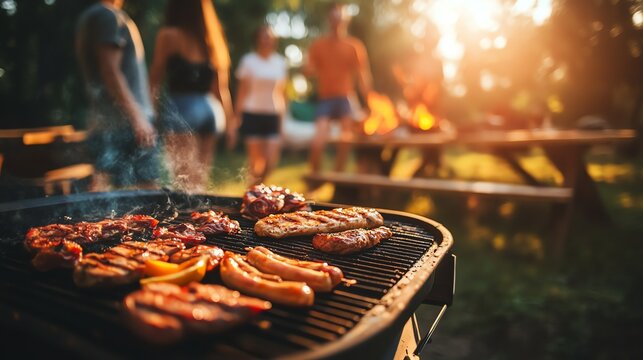 A group of friends are happily enjoying a summer day together.