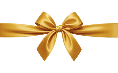 golden bow isolated on white