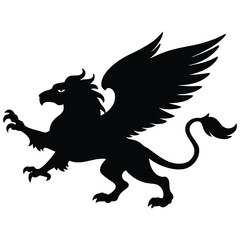 Obraz premium Majestic Gryphon Silhouette