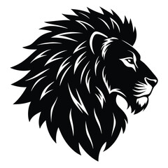Majestic Lion Head Profile, Lion Head silhouette