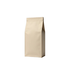 Beige paper packaging bag on a black background.