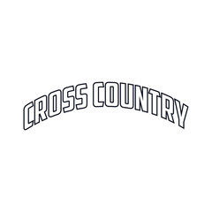 CROSS COUNTRY T shirt design vector