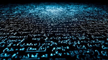 A close-up view of mathematical formulas.