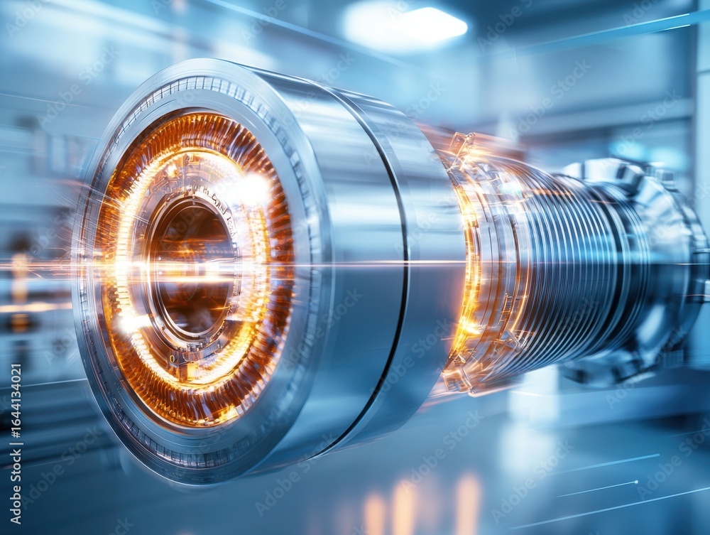 Aufkleber engineer mechanical simulation concept. futuristic engine design showcasing intricate mechanical det